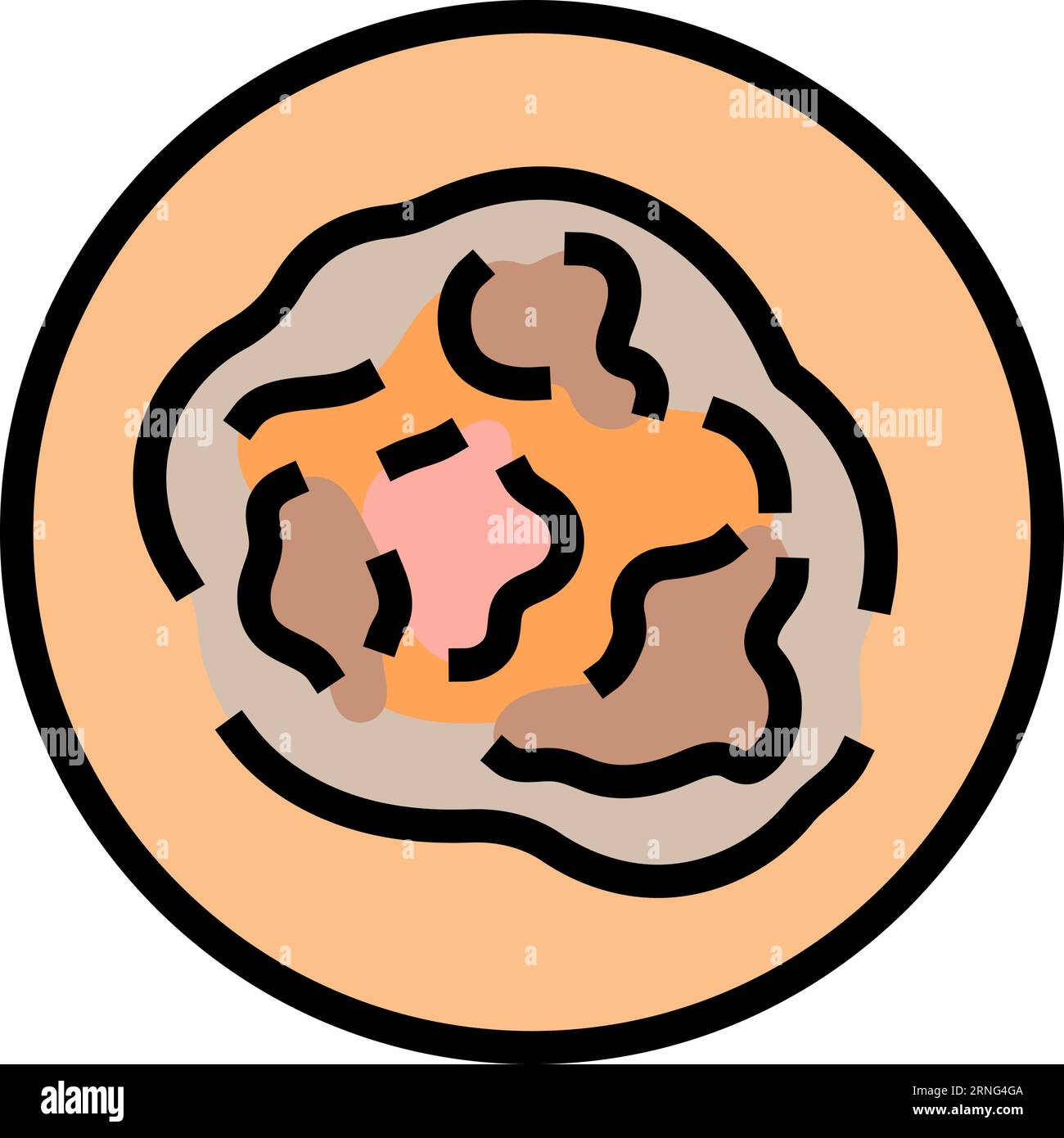 unexplained bruising disease symptom color icon vector illustration