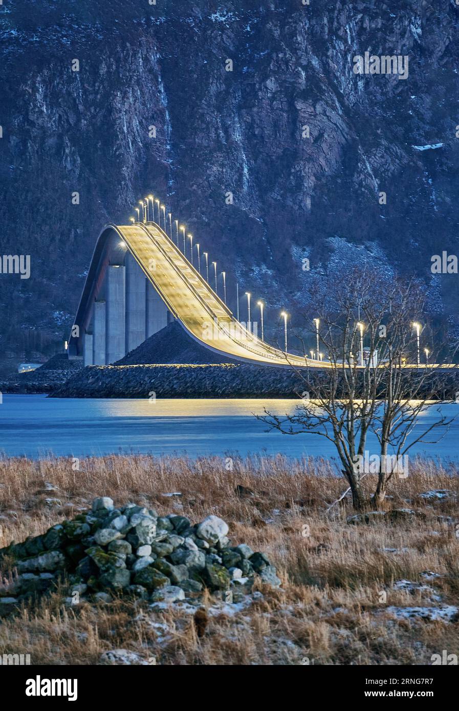 Lepsøya bridge, Ålesund, Norway Stock Photo