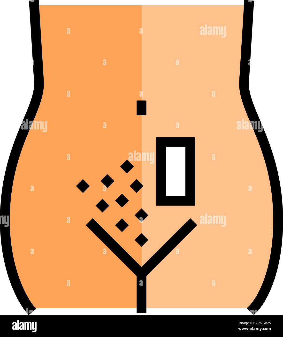 bikini hair removal female color icon vector illustration Stock Vector
