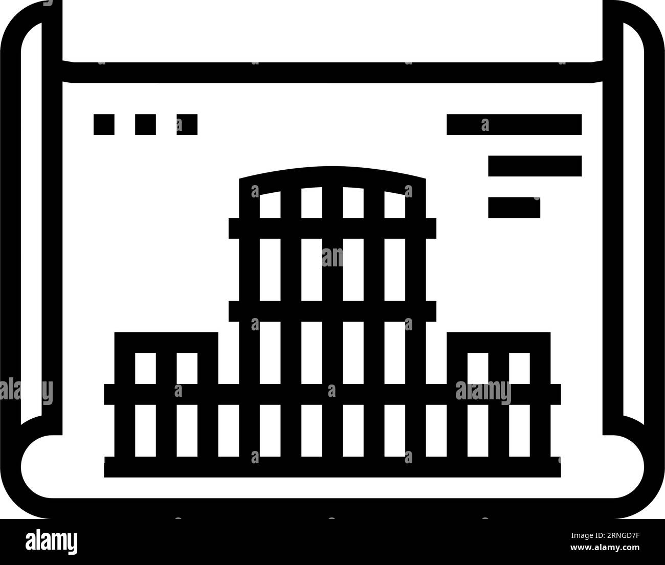 blueprint creation architectural drafter line icon vector illustration Stock Vector