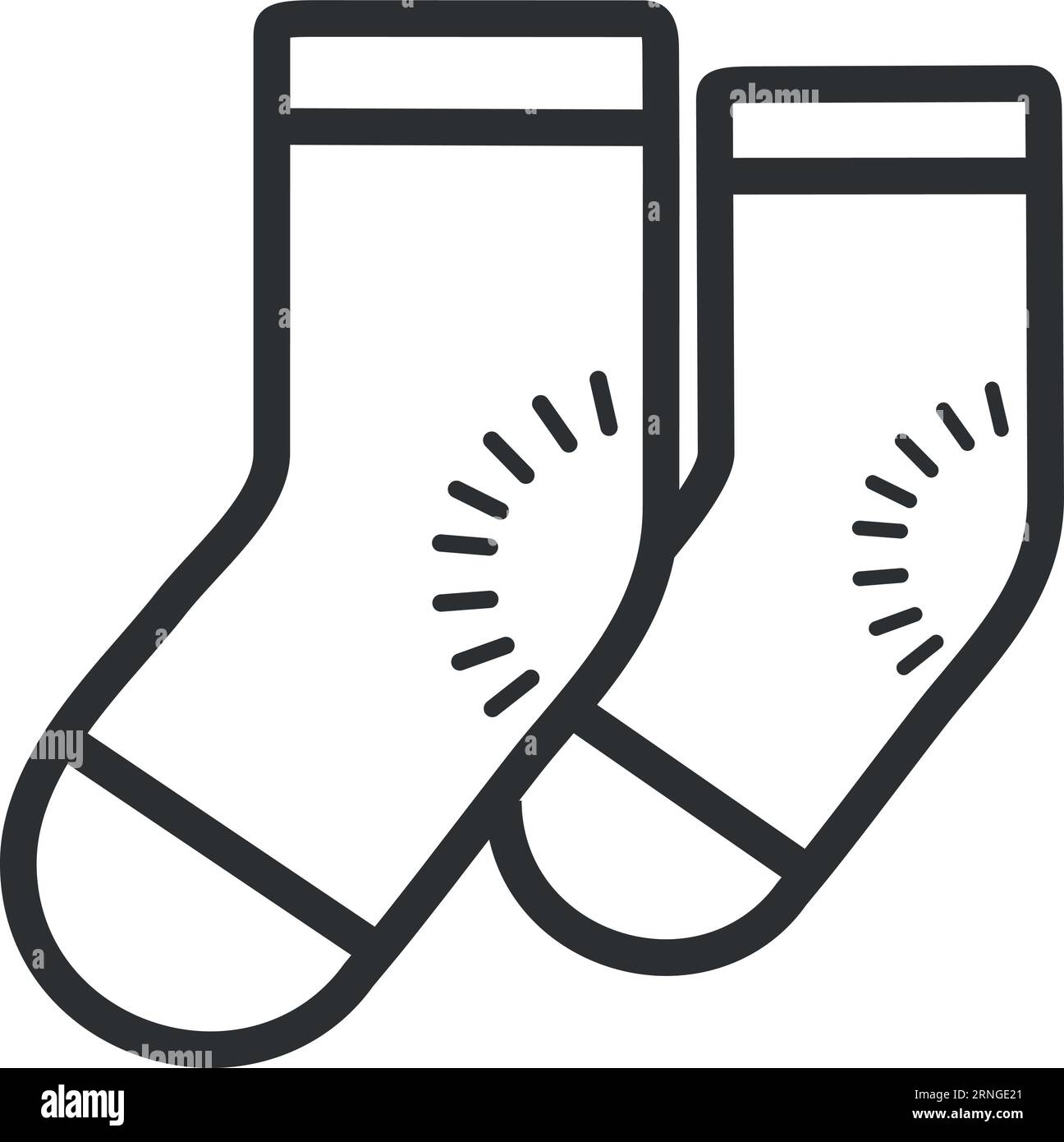 Socks pair line icon. Textile apparel symbol Stock Vector