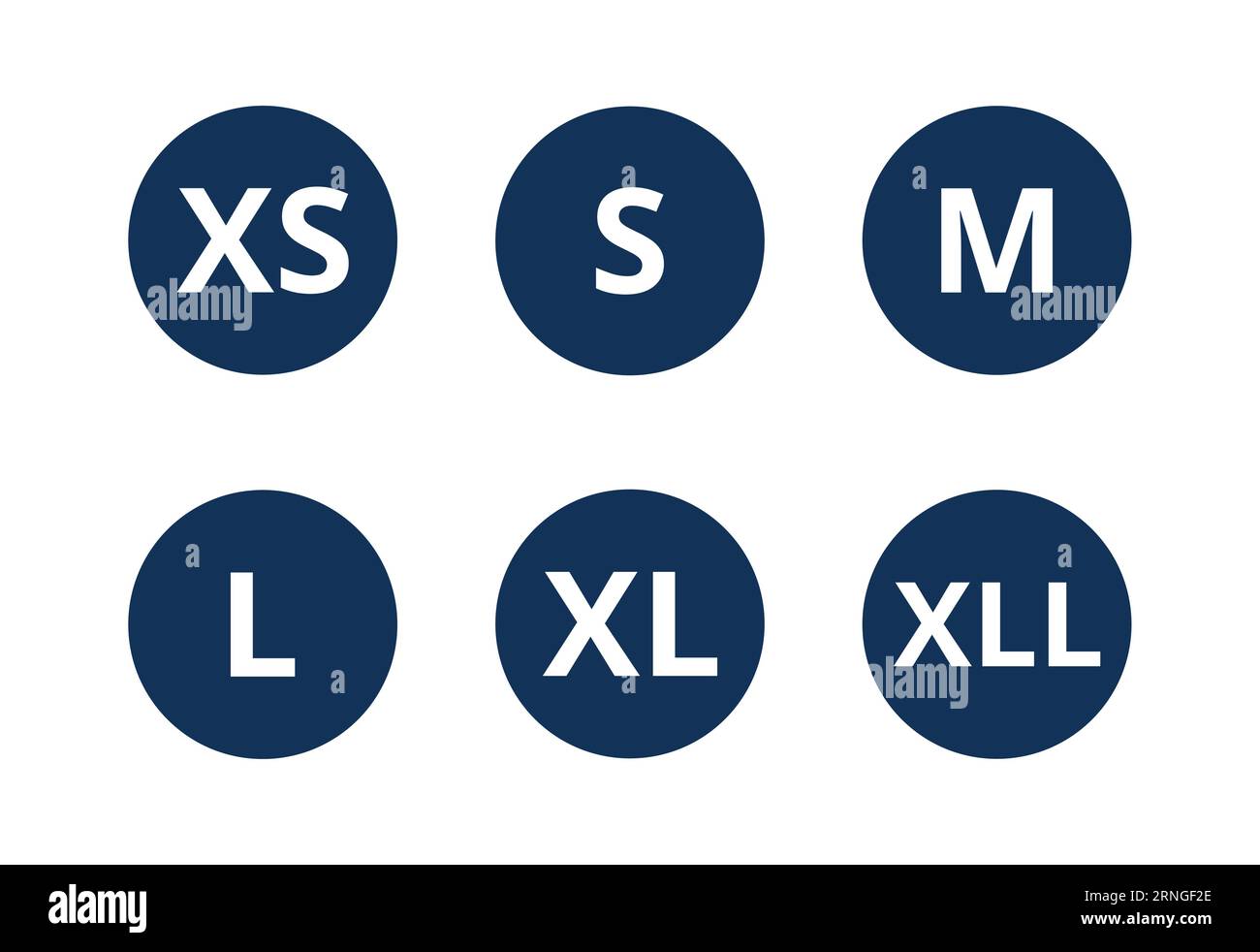 Clothes sizes sign. XS S M L XL XXL icon. Vector on isolated white