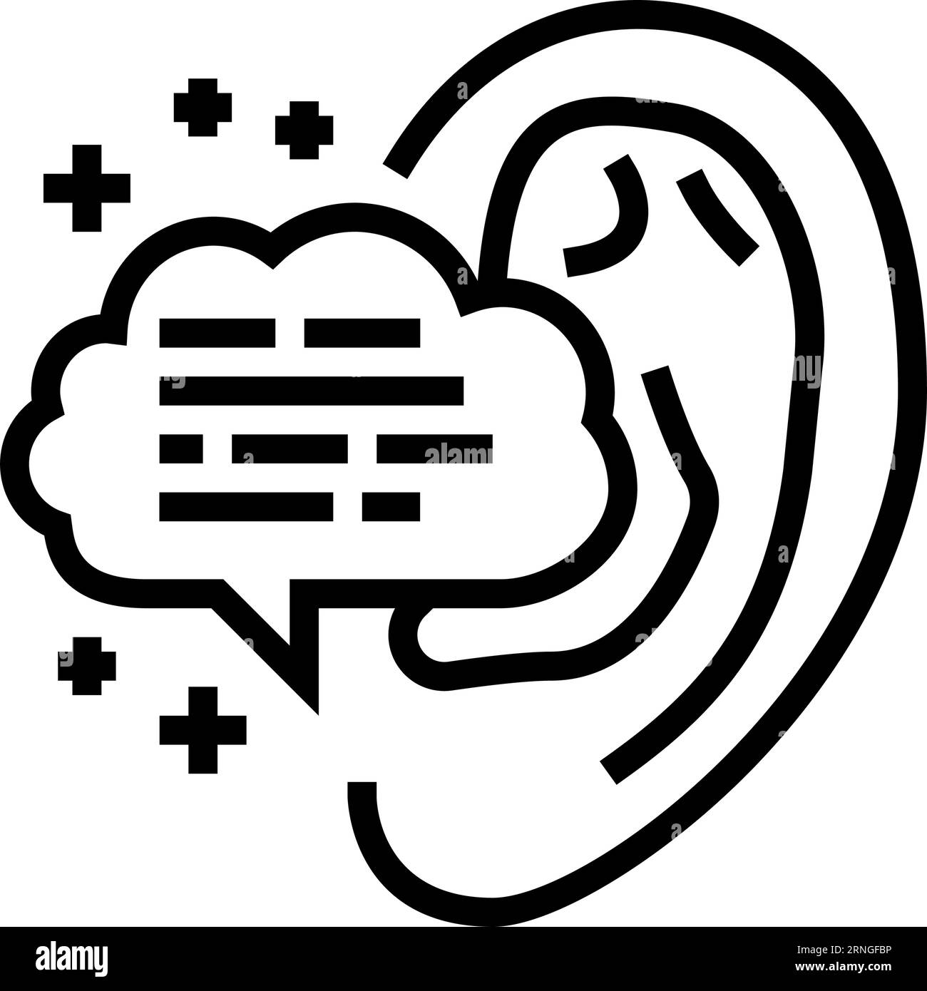 speech therapy audiologist doctor line icon vector illustration Stock Vector