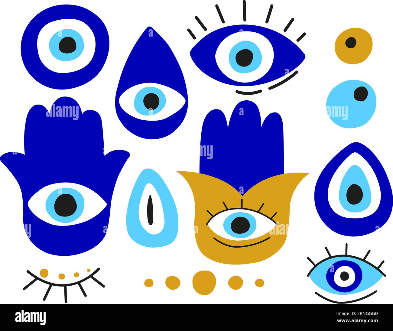 Evil Eye Protection Symbol Vector Stock Vector