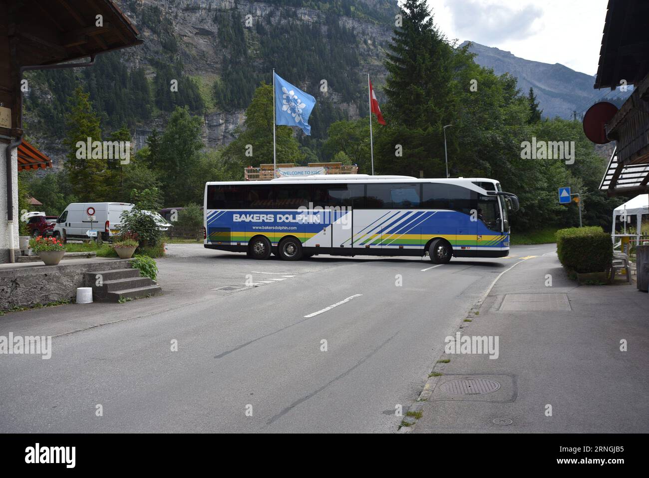 Bakers Dolphin Coach in Switzerland Stock Photo