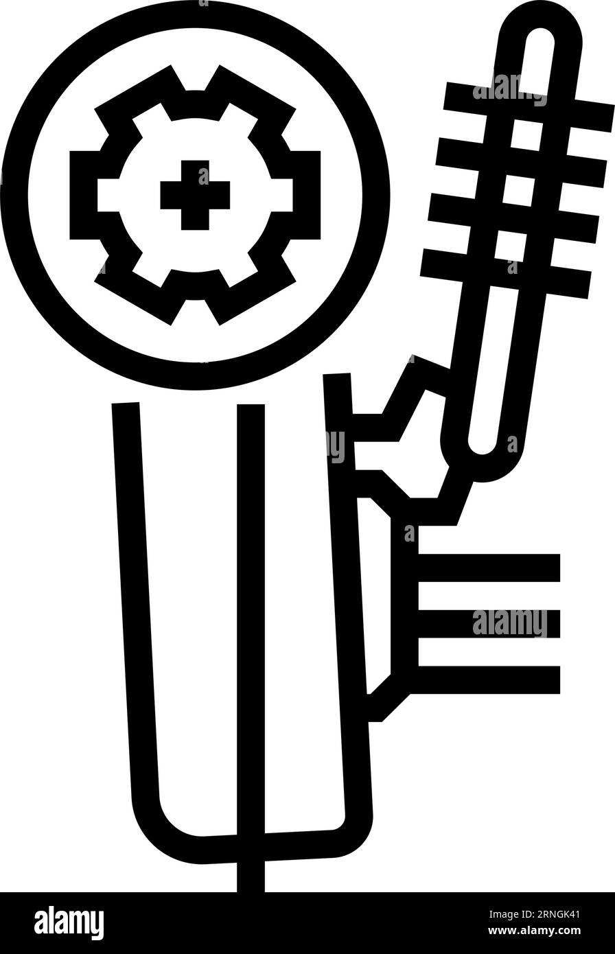 wheel alignment car mechanic line icon vector illustration Stock Vector ...