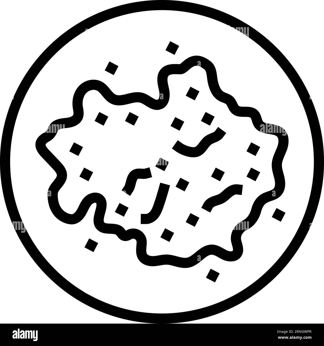 skin discoloration disease symptom line icon vector illustration Stock