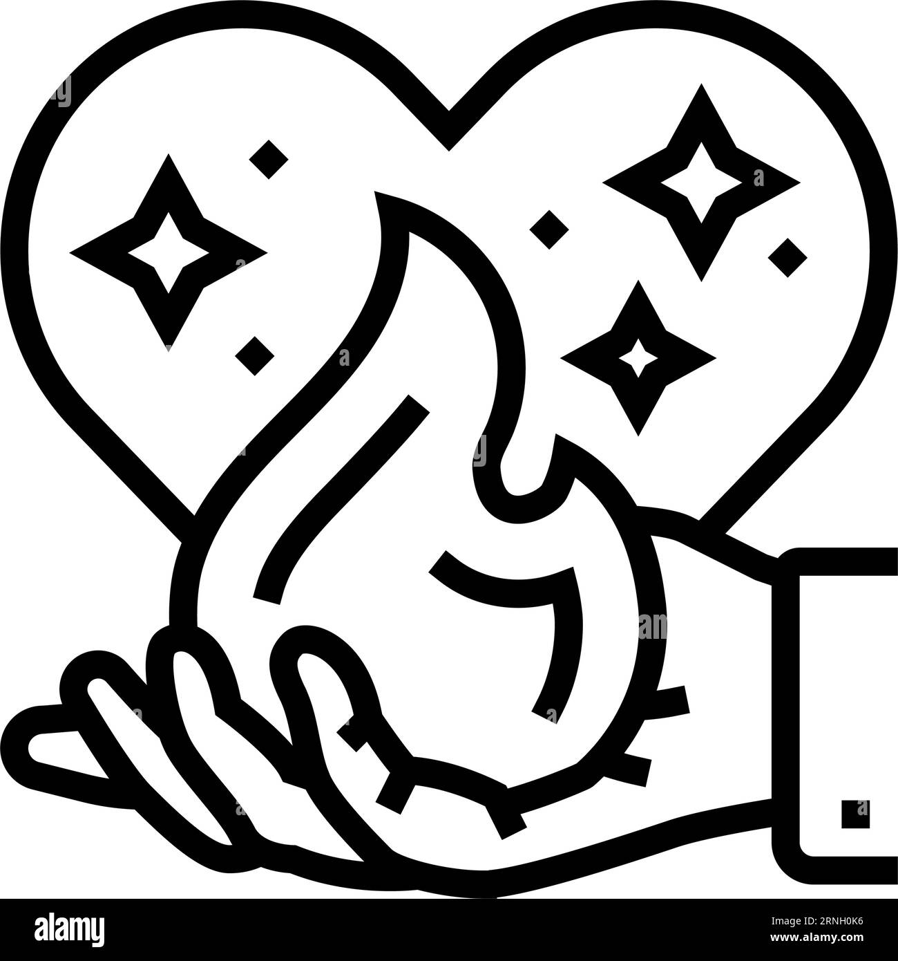 passion heart succes challenge line icon vector illustration Stock ...