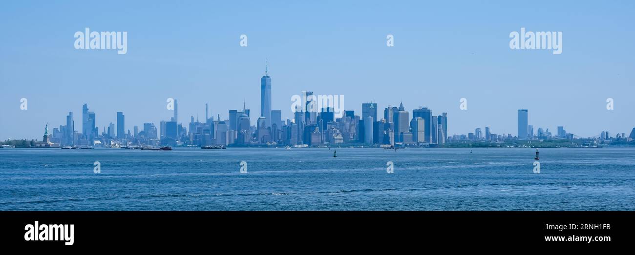 Cityscape of Manhattan, the most densely populated and geographically smallest of the five