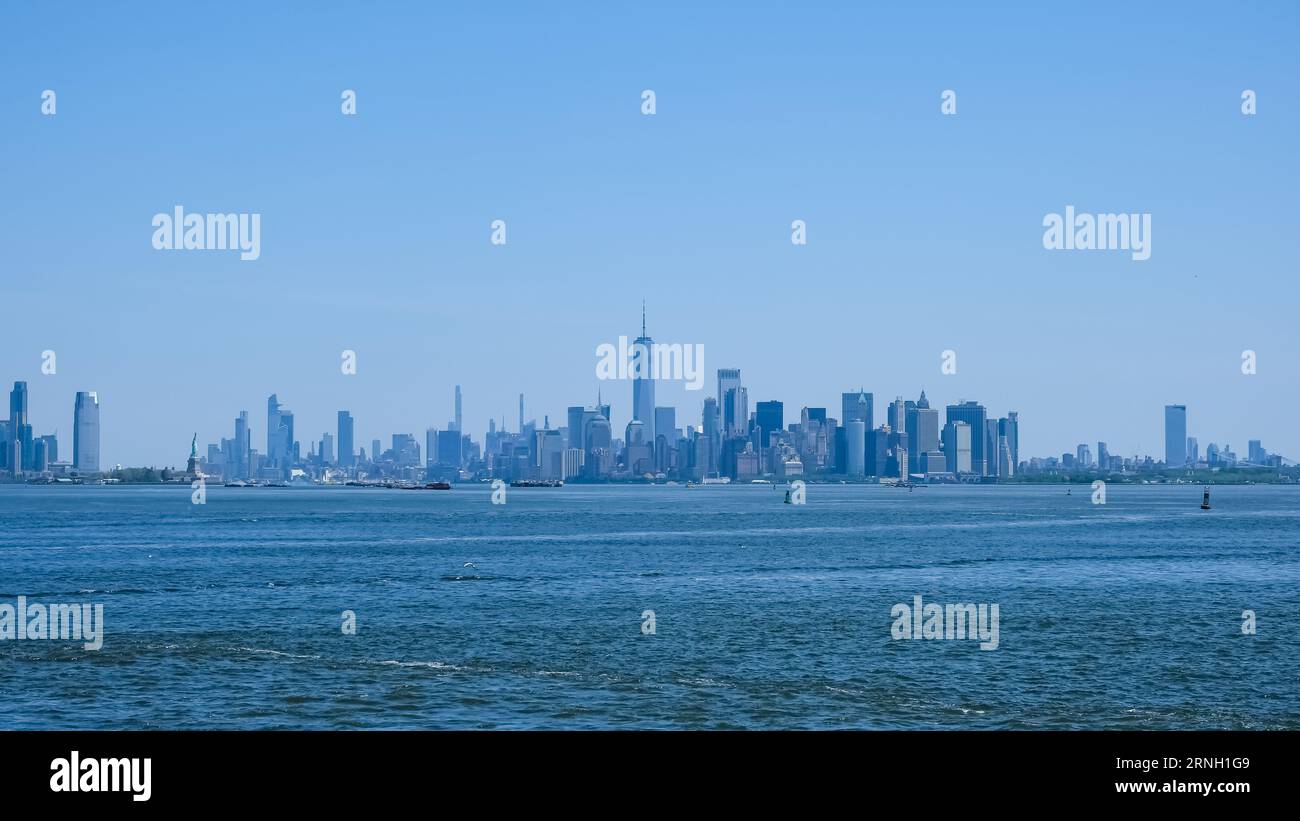 Cityscape of Manhattan, the most densely populated and geographically smallest of the five