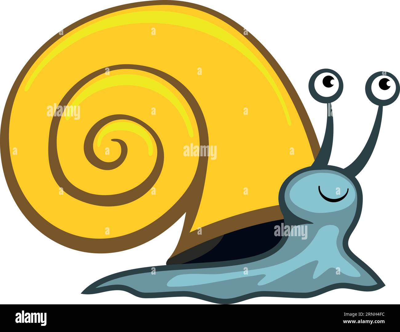 Funny snail. Cute cartoon slug in shell Stock Vector Image & Art Alamy