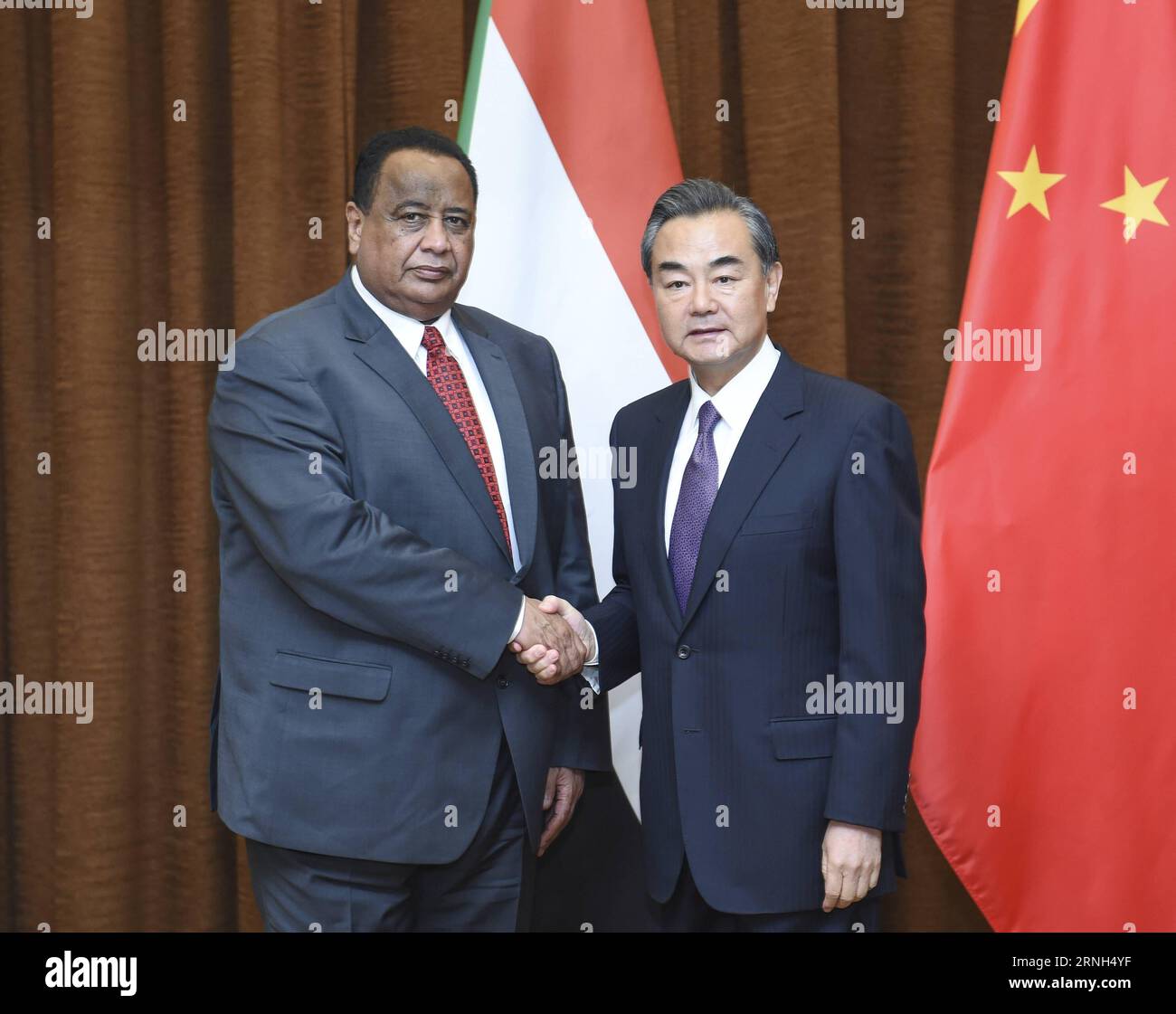 Chinese Foreign Minister Wang Yi (R) holds talks with Sudan s Foreign Minister Ibrahim Ghandour in Beijing, capital of China, Oct. 28, 2016. ) (zhs) CHINA-SUDAN-TALKS (CN) ZhangxLing PUBLICATIONxNOTxINxCHN   Chinese Foreign Ministers Wang Yi r holds Talks With Sudan S Foreign Ministers Ibrahim Ghandour in Beijing Capital of China OCT 28 2016 zhs China Sudan Talks CN ZhangxLing PUBLICATIONxNOTxINxCHN Stock Photo