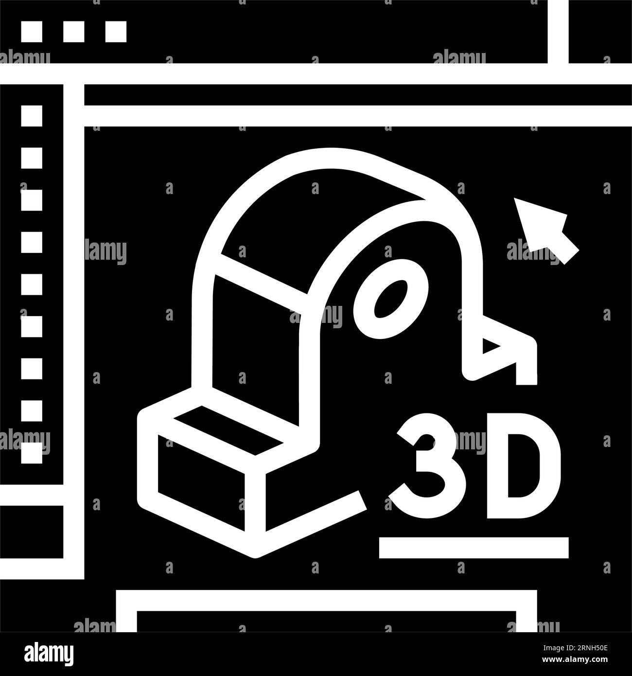 3d modeling architectural drafter glyph icon vector illustration Stock ...