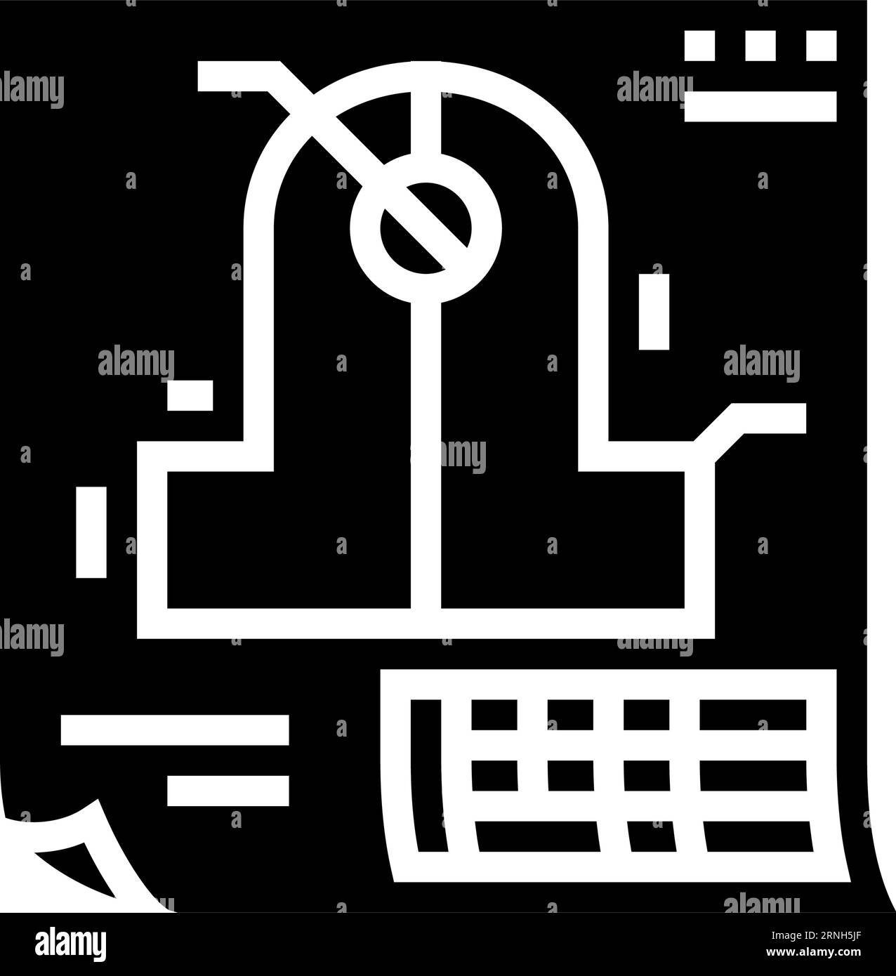 technical drawings architectural drafter glyph icon vector illustration