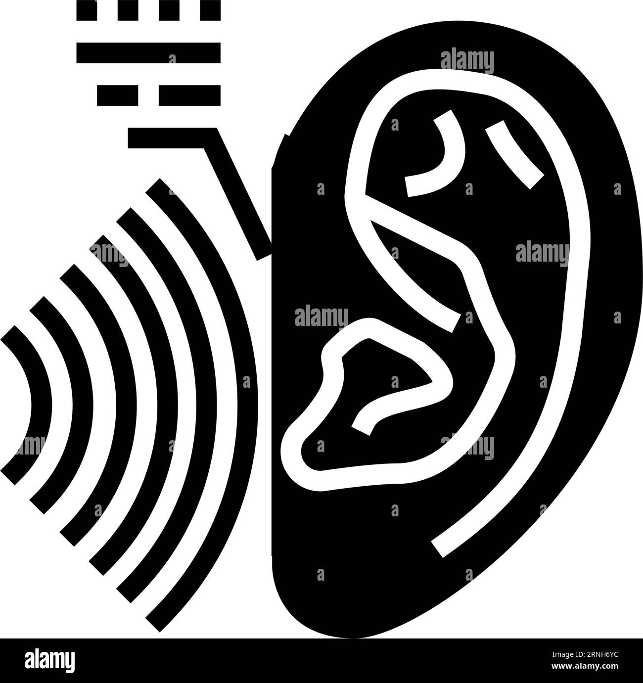 hearing test audiologist doctor glyph icon vector illustration Stock