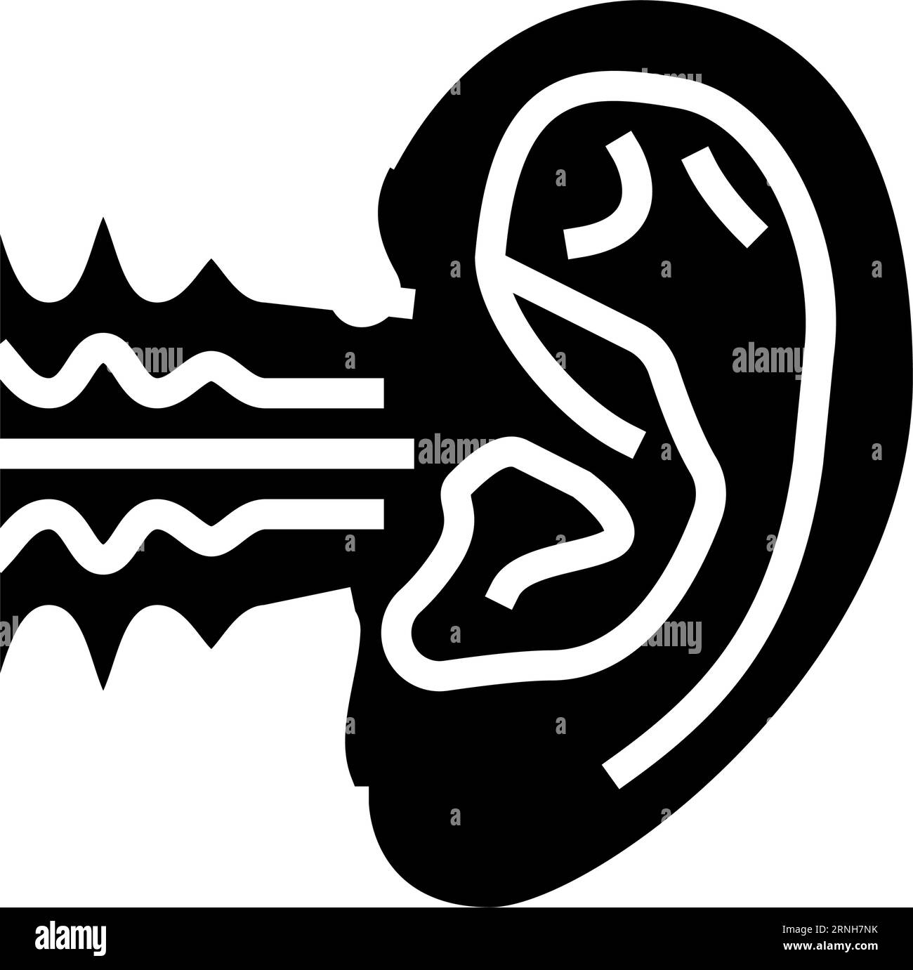noise reduction audiologist doctor glyph icon vector illustration Stock Vector