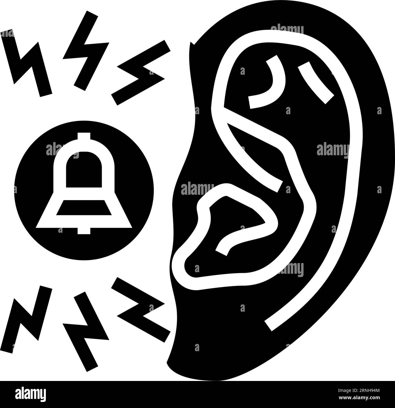 tinnitus relief audiologist doctor glyph icon vector illustration Stock