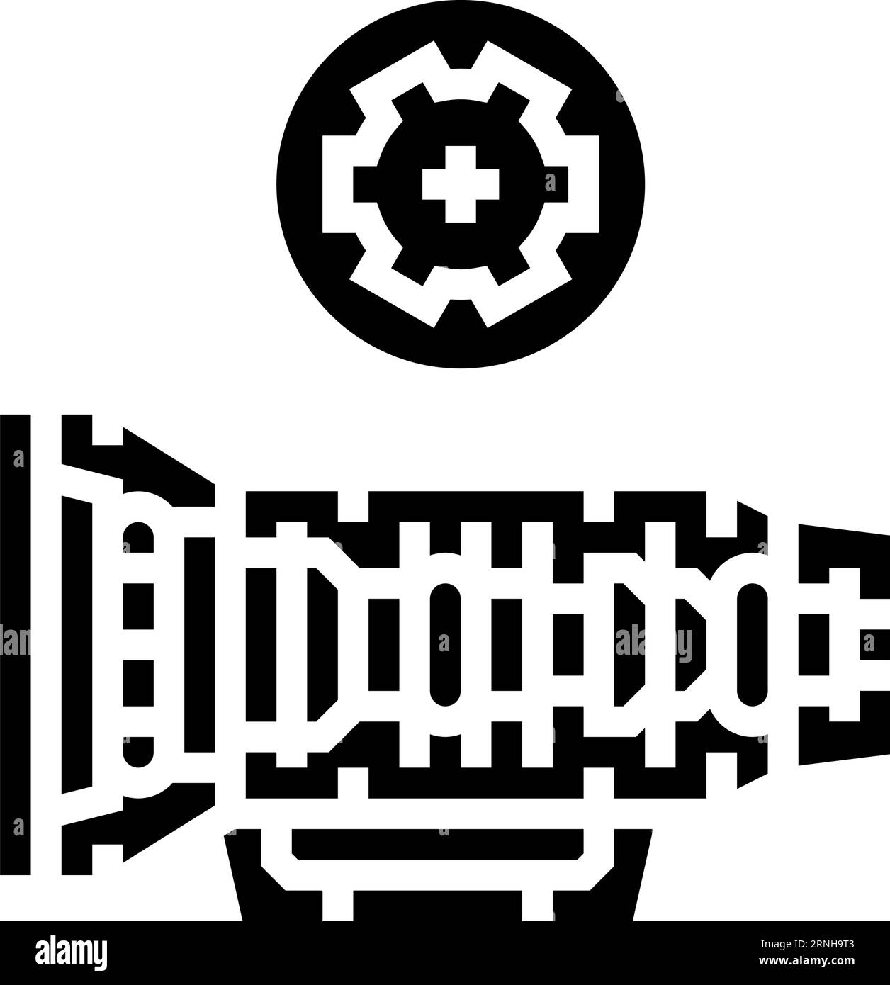 transmission service car mechanic glyph icon vector illustration Stock