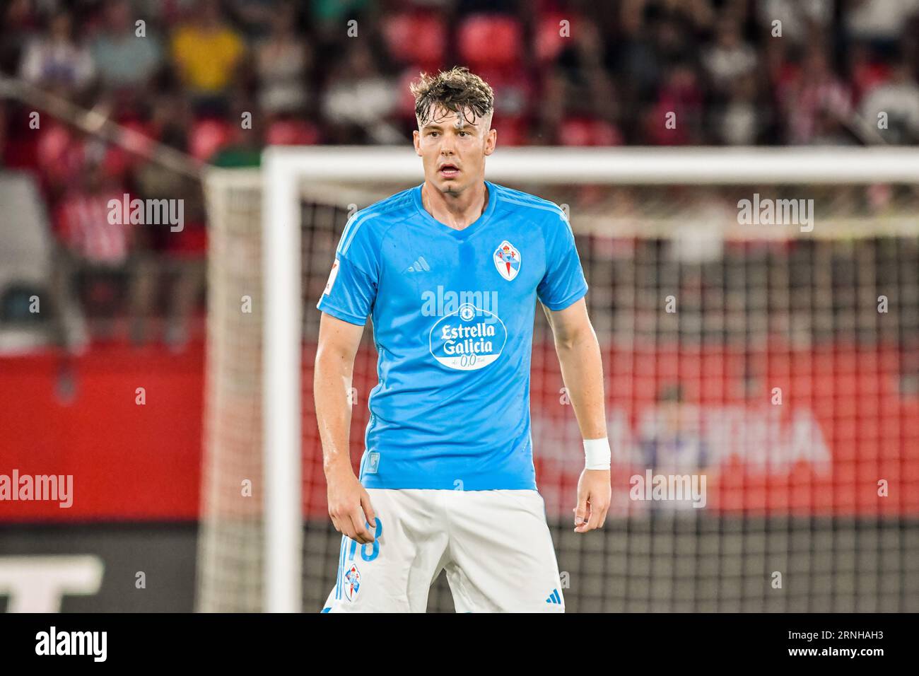 Almeria, Almeria, Spain. 1st Sep, 2023. ALMERIA, SPAIN - SEPTEMBER 1: Jorgen Strand Larsen of RC Celta de Vigo focus during the match between UD Almeria and RC Celta de Vigo of La Liga EA Sports on September 1, 2023 at Power Horse Stadium in Almeria, Spain. (Credit Image: © Samuel CarreÃ±O/PX Imagens via ZUMA Press Wire) EDITORIAL USAGE ONLY! Not for Commercial USAGE! Stock Photo