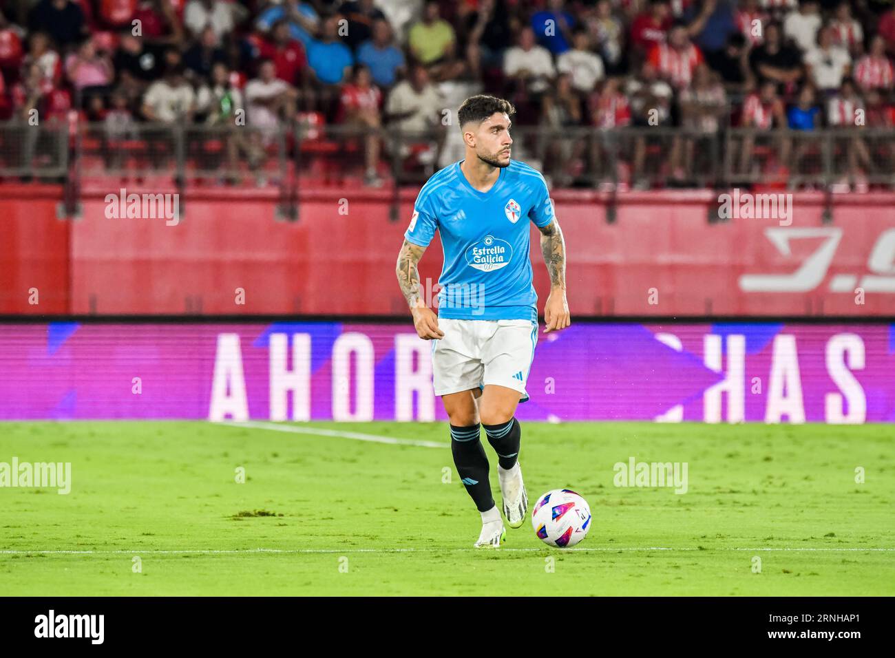 Almeria, Almeria, Spain. 1st Sep, 2023. ALMERIA, SPAIN - SEPTEMBER 1: Unai NuÃ±ez of RC Celta de Vigo drives the ball during the match between UD Almeria and RC Celta de Vigo of La Liga EA Sports on September 1, 2023 at Power Horse Stadium in Almeria, Spain. (Credit Image: © Samuel CarreÃ±O/PX Imagens via ZUMA Press Wire) EDITORIAL USAGE ONLY! Not for Commercial USAGE! Stock Photo