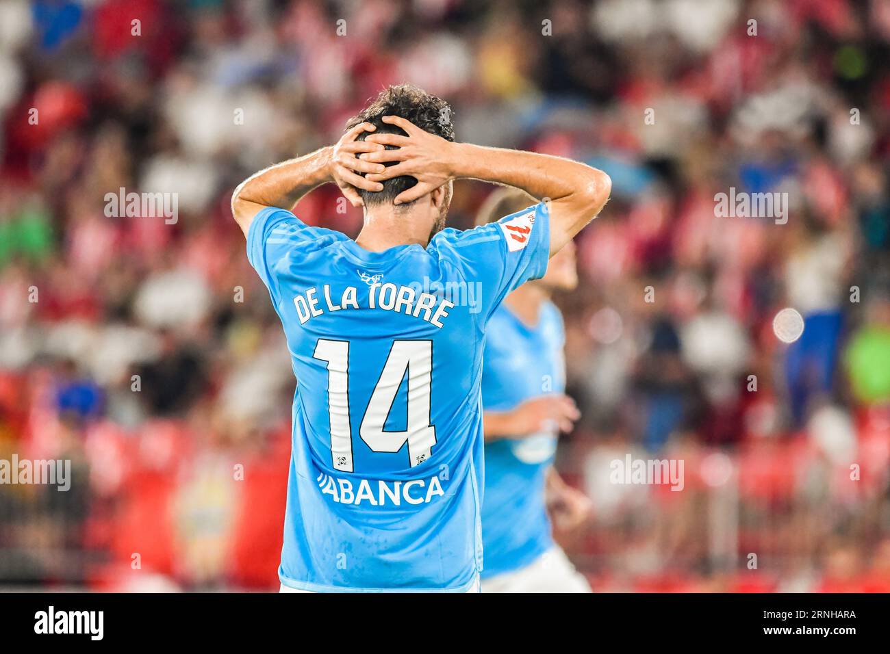 Almeria, Almeria, Spain. 1st Sep, 2023. ALMERIA, SPAIN - SEPTEMBER 1: Luca de la Torre of RC Celta de Vigo reacts after fail a goal during the match between UD Almeria and RC Celta de Vigo of La Liga EA Sports on September 1, 2023 at Power Horse Stadium in Almeria, Spain. (Credit Image: © Samuel CarreÃ±O/PX Imagens via ZUMA Press Wire) EDITORIAL USAGE ONLY! Not for Commercial USAGE! Stock Photo