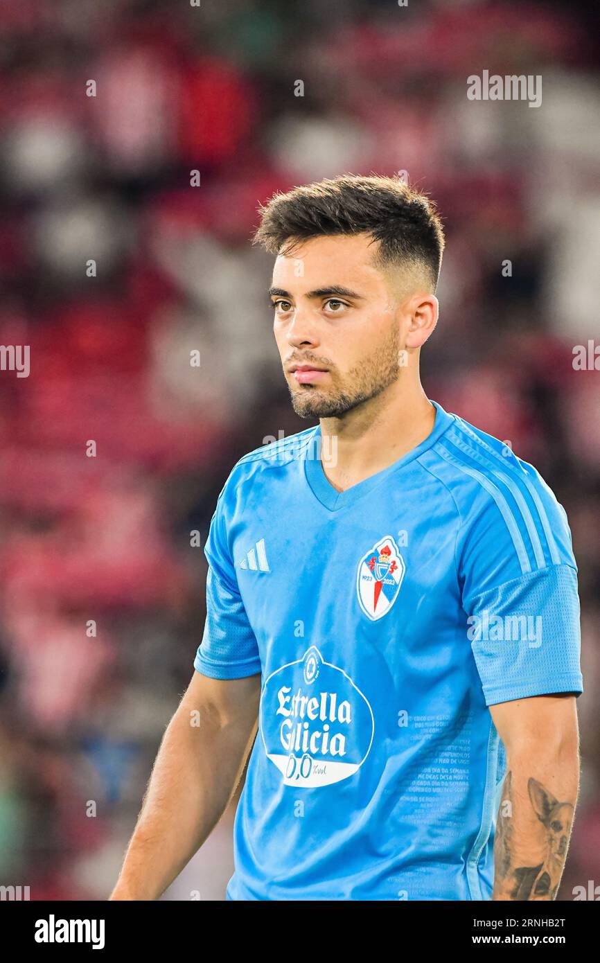Almeria, Almeria, Spain. 1st Sep, 2023. ALMERIA, SPAIN - SEPTEMBER 1: Fran Beltran of RC Celta de Vigo at the start of the match between UD Almeria and RC Celta de Vigo of La Liga EA Sports on September 1, 2023 at Power Horse Stadium in Almeria, Spain. (Credit Image: © Samuel CarreÃ±O/PX Imagens via ZUMA Press Wire) EDITORIAL USAGE ONLY! Not for Commercial USAGE! Stock Photo