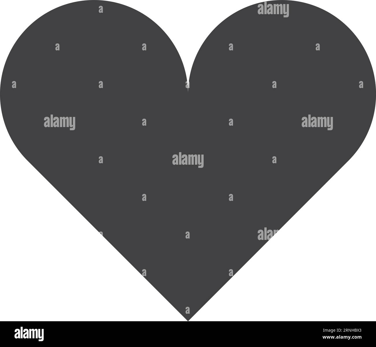 Heart symbol. Romance black icon. Love sign Stock Vector Image & Art ...