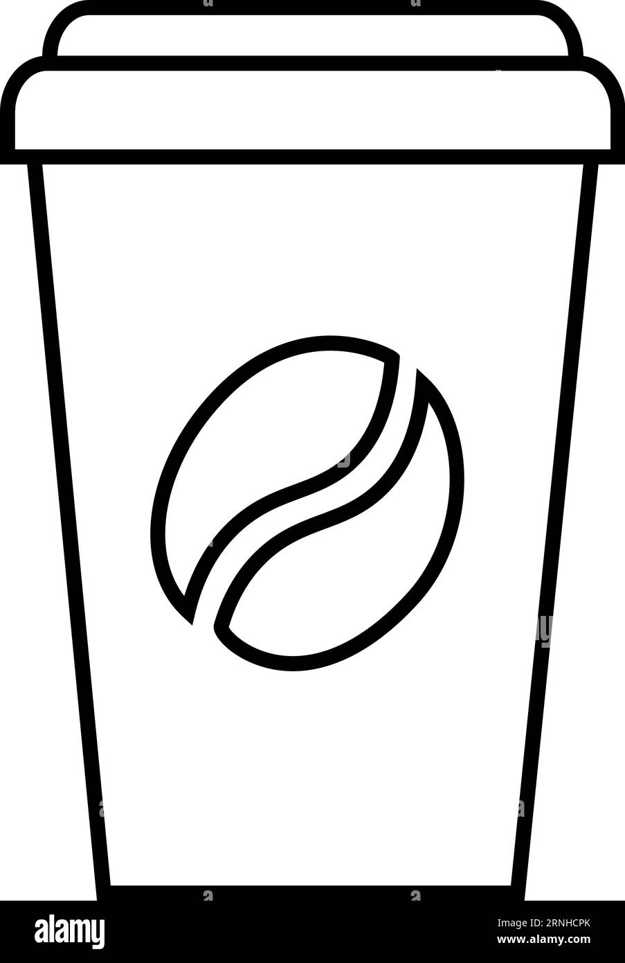 Coffee cup linear icon. Takeaway drink symbol Stock Vector Image & Art