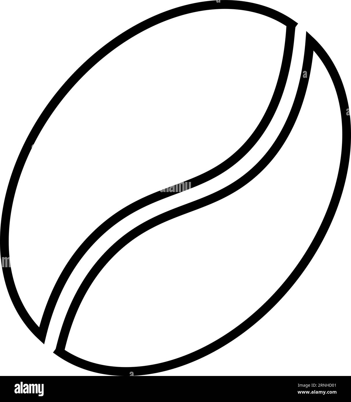 Coffee bean linear icon. Cafe symbol. Aroma sign Stock Vector