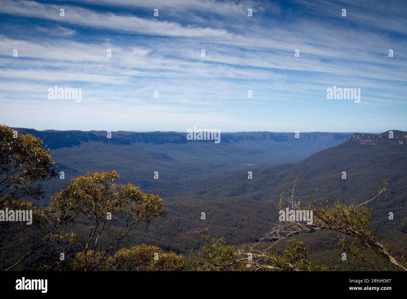 (161111) -- SYDNEY, Nov. 11, 2016 -- Photo taken on Oct. 25, 2016 shows the Blue Mountains National Park in New South Wales state, Australia. Four percent of Australia s continent is protected for conservation, encompassed within just over 500 national parks, or some 28 million hectares of land. Most national parks are managed by Australia s state and territory governments -- states are responsible for land management under Australia s constitution -- though the Commonwealth Government looks after six national parks, the National Botanic Gardens and 58 individual marine reserves. )(zhf) AUSTRA Stock Photo