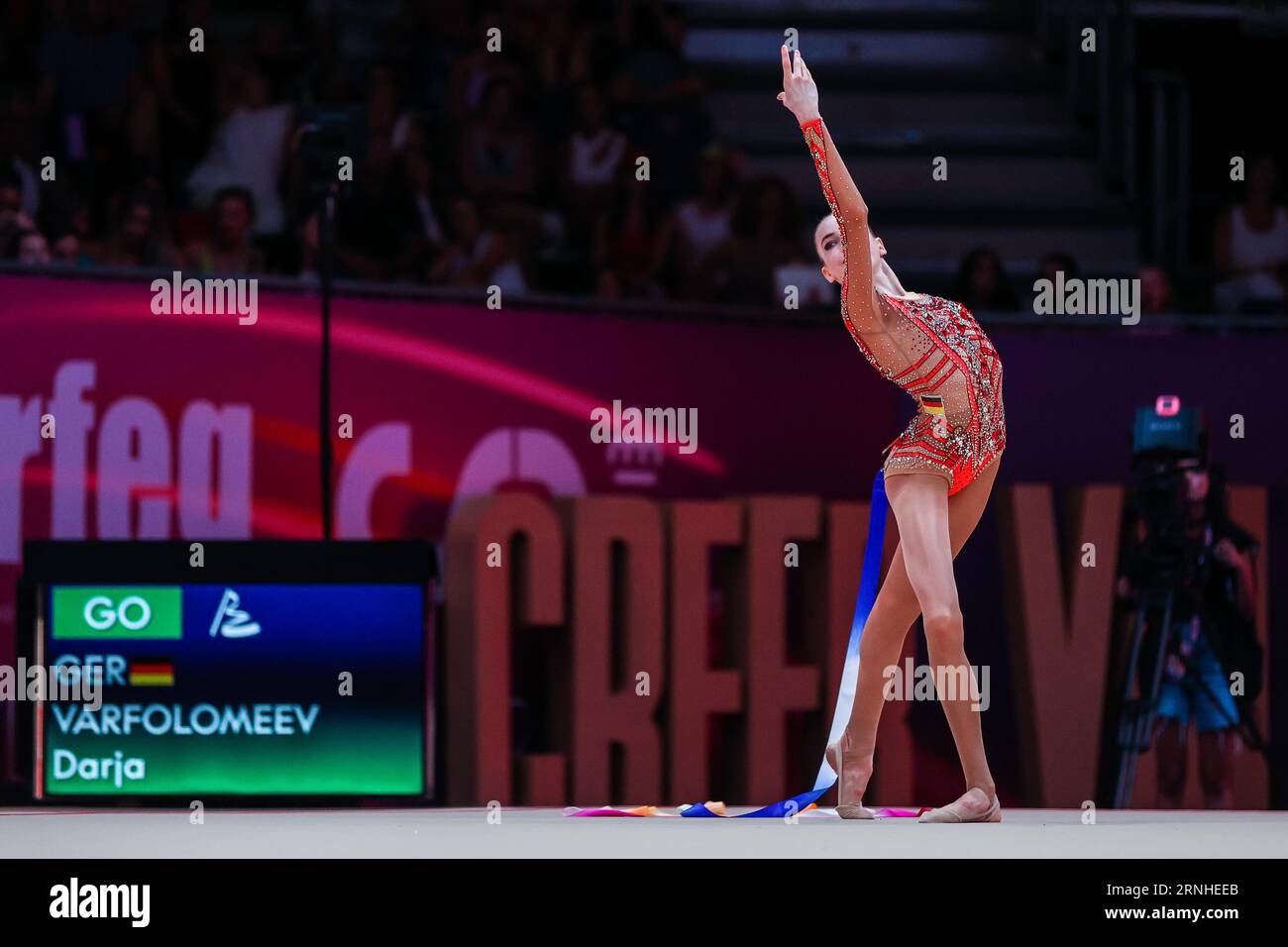 Darja Varfolomeev (GER) seen in action during 40th FIG Rhythmic
