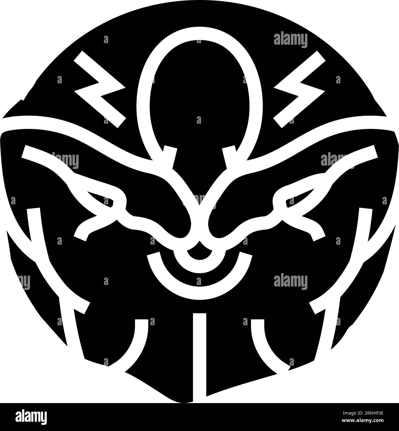 muscle joint pain disease symptom glyph icon vector illustration Stock ...