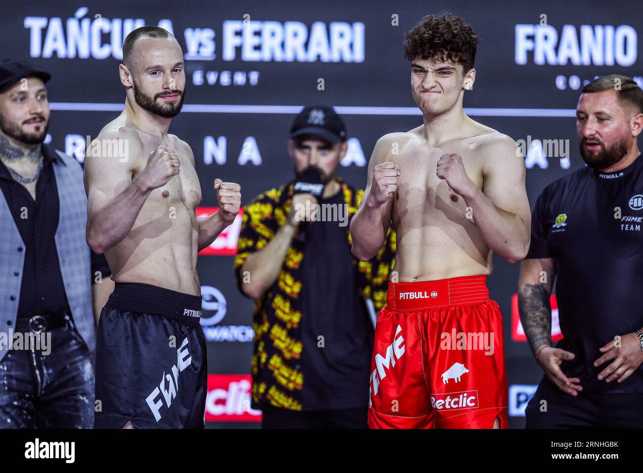 September 1, 2023: KRAKOW 01.09.2023.FAME MMA 19 MEDIA TRENING  WAZENIE.POLAND FIGHT NIGHT IN KRAKOW - FAME MMA 19 PRESS CONFERENCE .NZ  Xayoo Franio.FOT MICHAL STAWOWIAK/FOKUSMEDIA (Credit Image: © Newspix via  Credit: Zuma