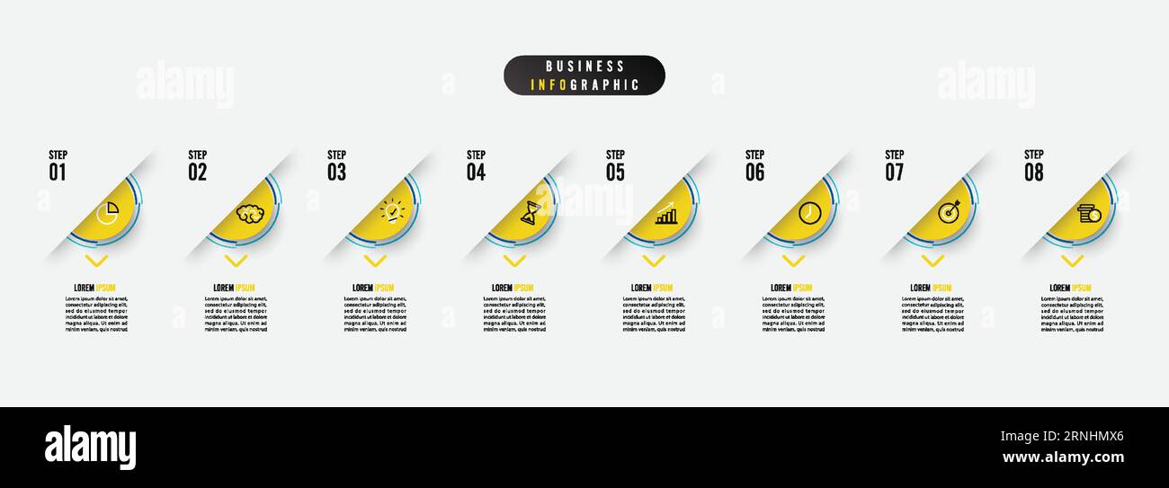 8 steps vector vectors hi-res stock photography and images - Alamy