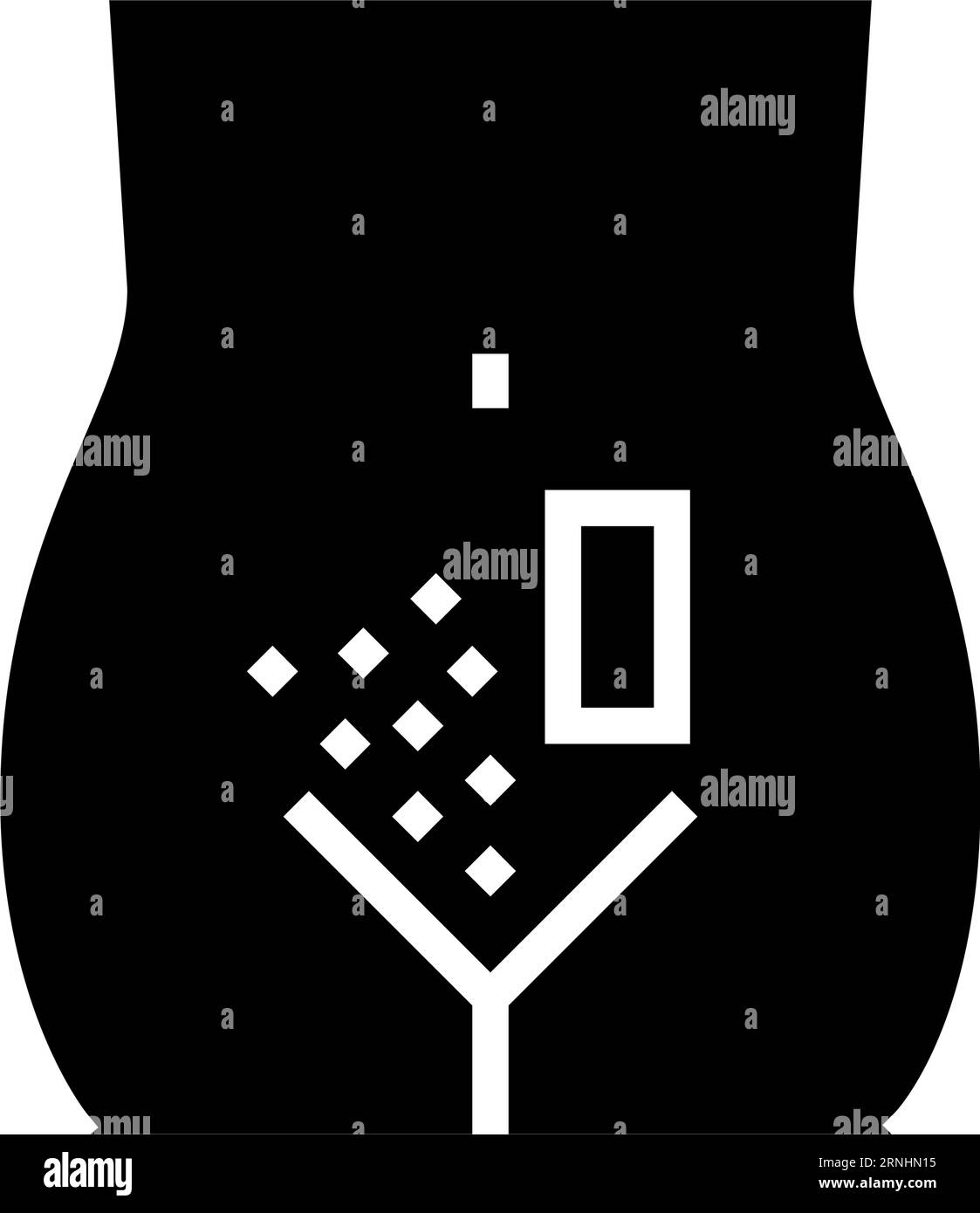 bikini hair removal female glyph icon vector illustration Stock Vector