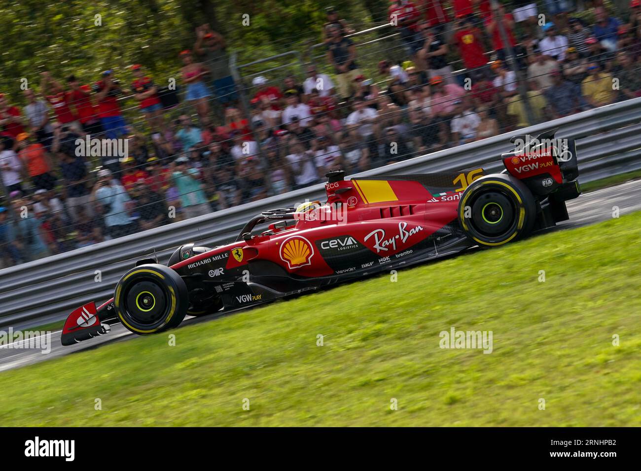 Monza, Italy. 1 Sep, 2023. Charles Leclerc of Monaco driving the (16 ...