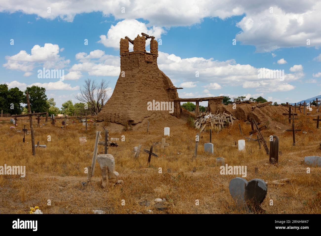The San Geronimo Cemetery at the Taos Pueblo holds the ruins of the old