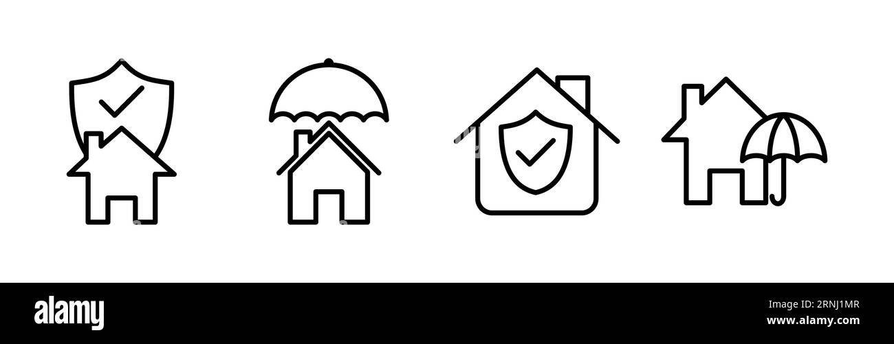 Home insurance icon vector. home shield protect logo Stock Vector Image ...
