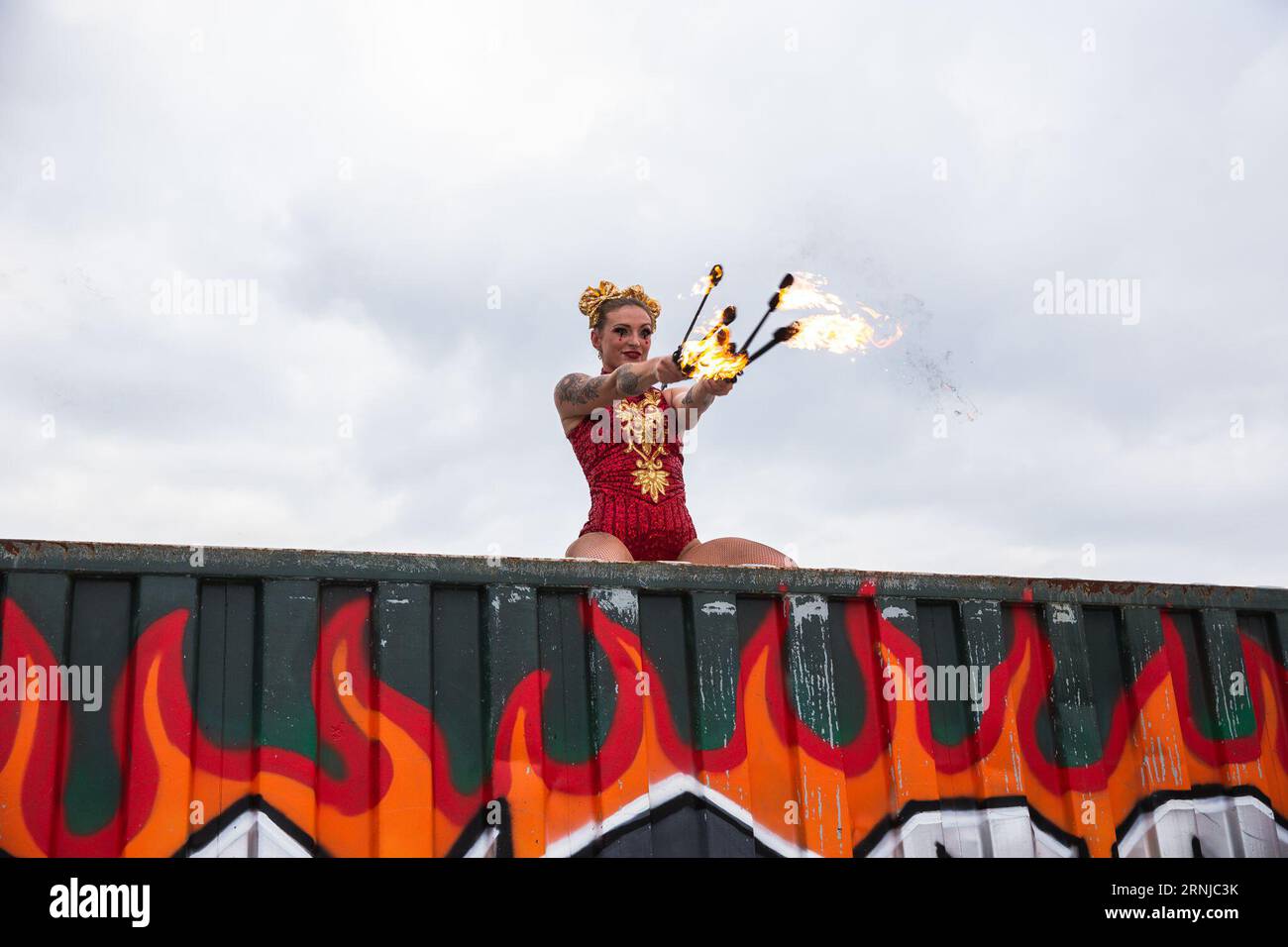 September 1, 2023: Performers entertain the crowds at the Rock N Roll