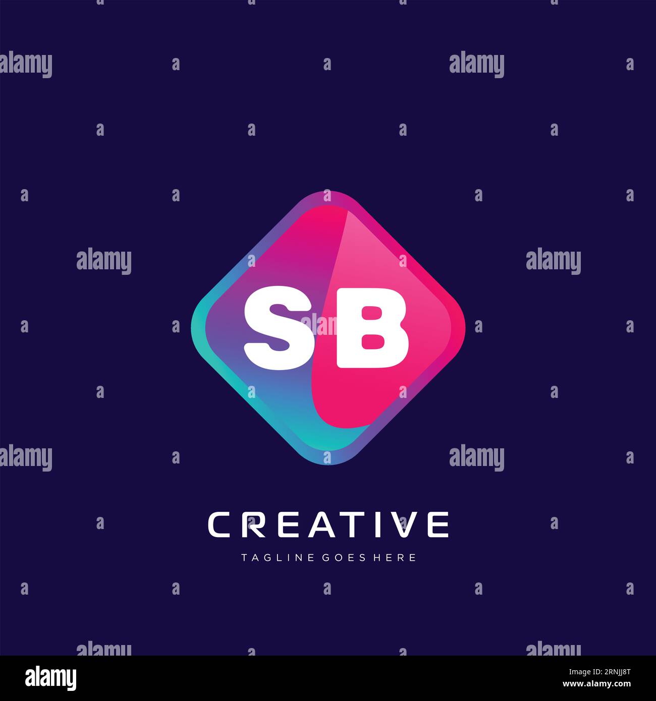 initial logo With Colorful template vector Stock Vector