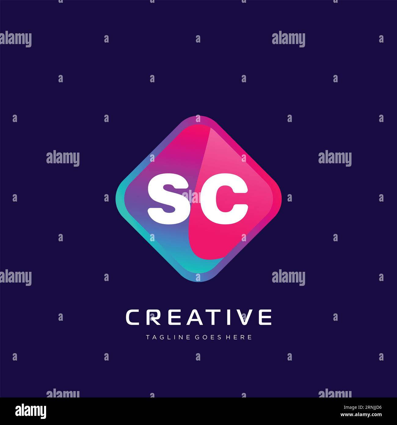 initial logo With Colorful template vector Stock Vector