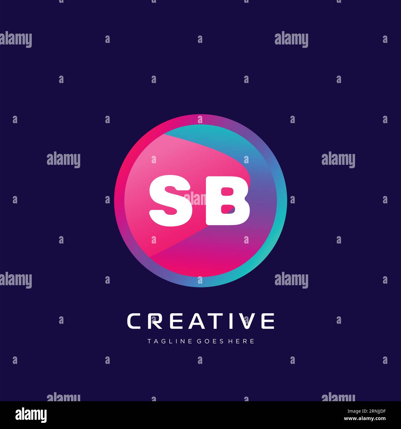 initial logo With Colorful template vector Stock Vector