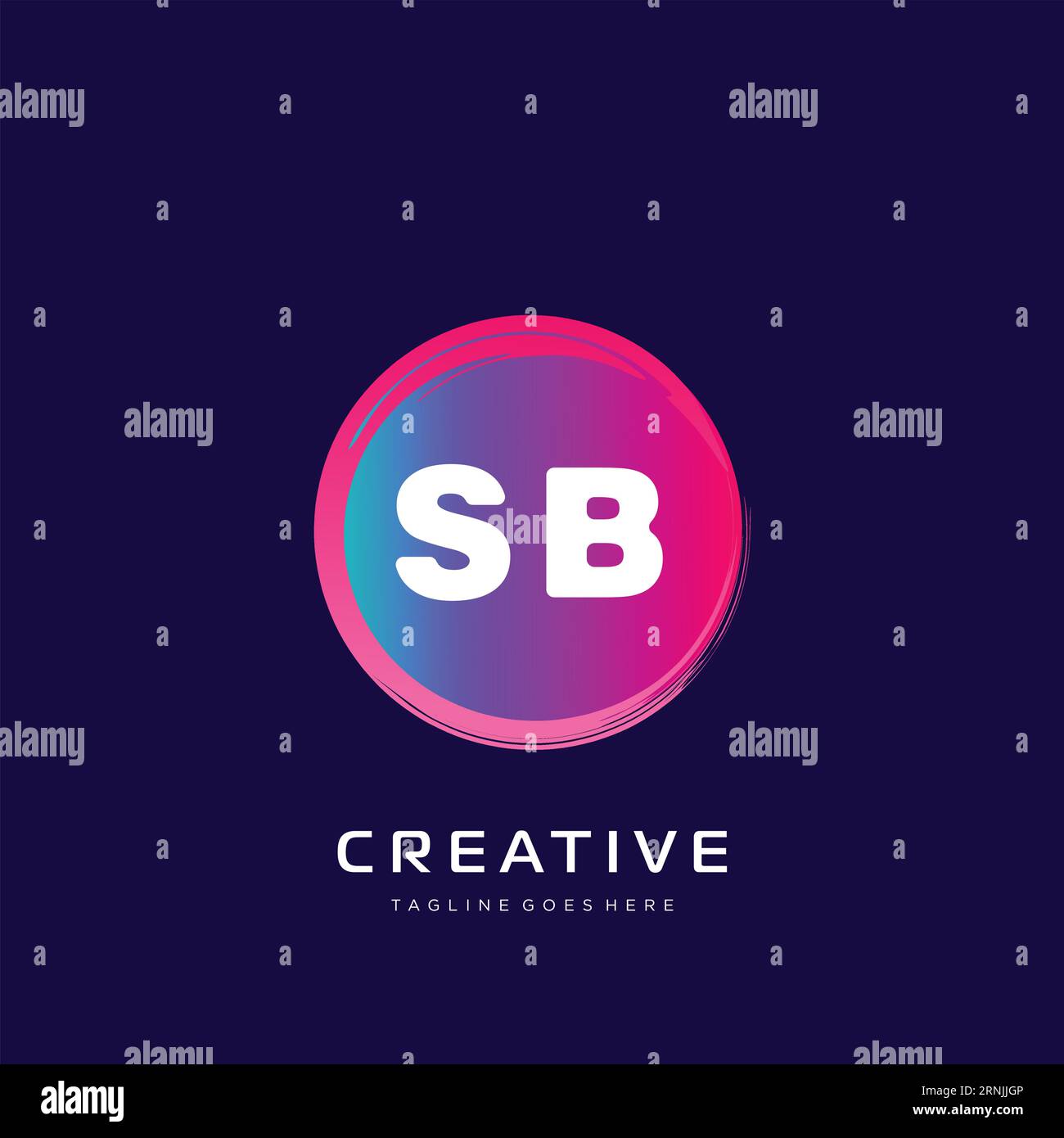 initial logo With Colorful template vector Stock Vector