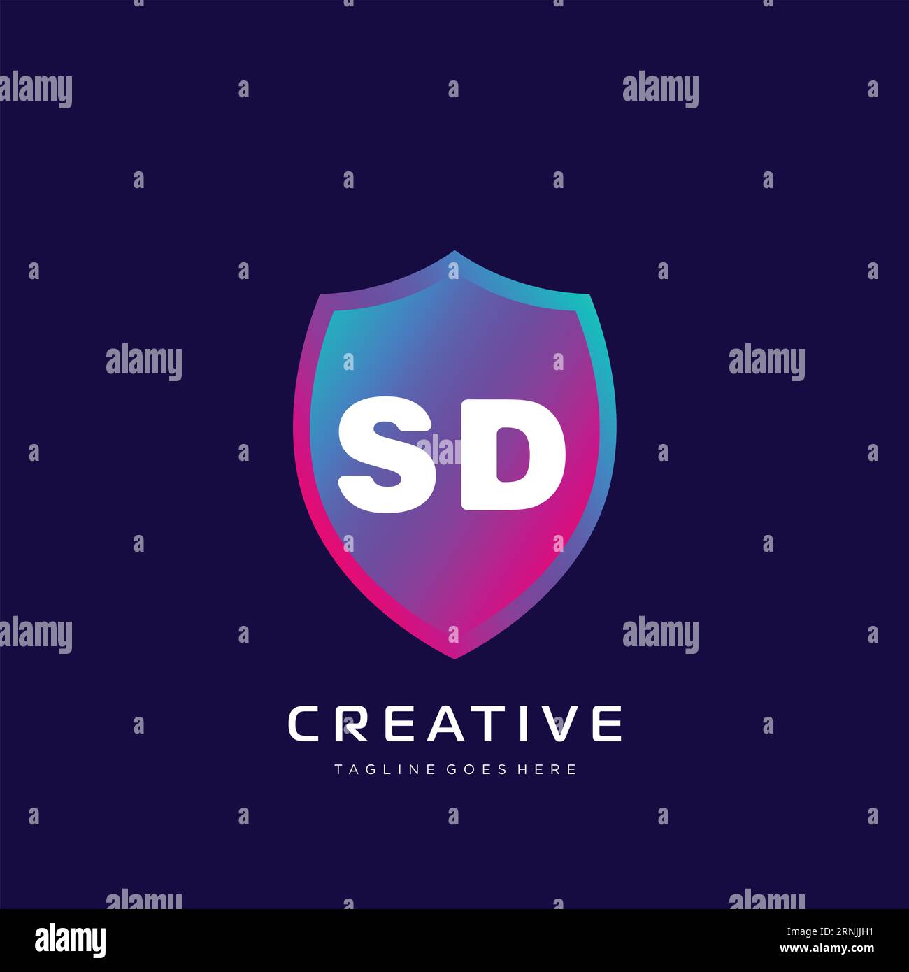 initial logo With Colorful template vector Stock Vector