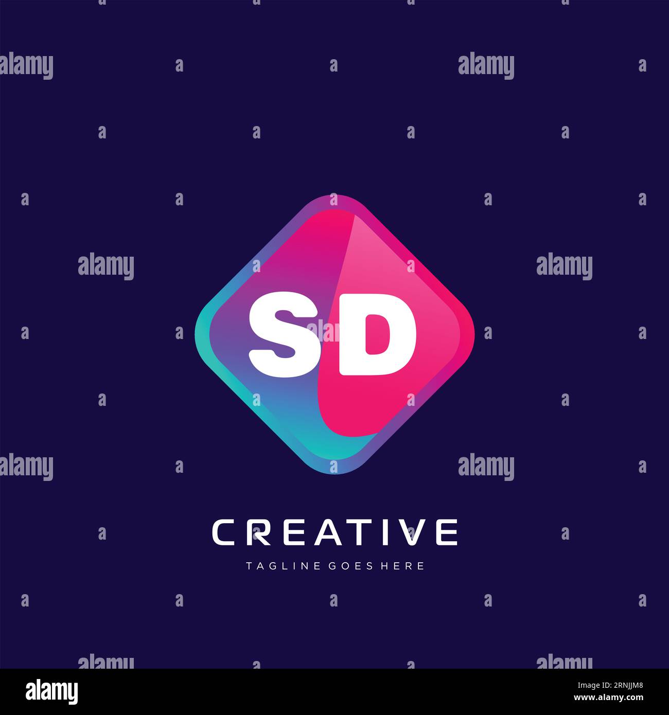 initial logo With Colorful template vector Stock Vector