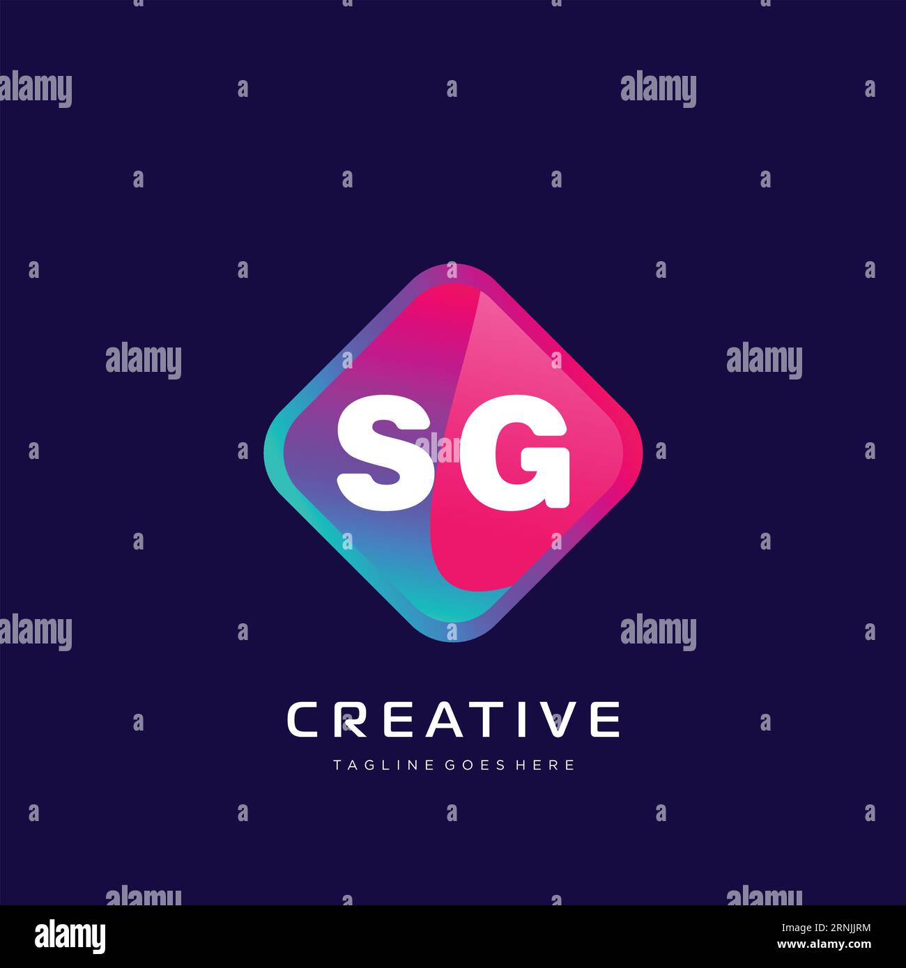 initial logo With Colorful template vector Stock Vector