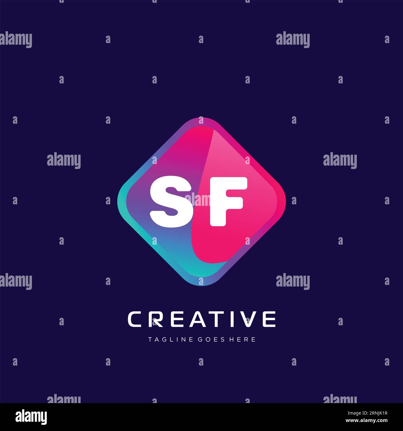 initial logo With Colorful template vector Stock Vector