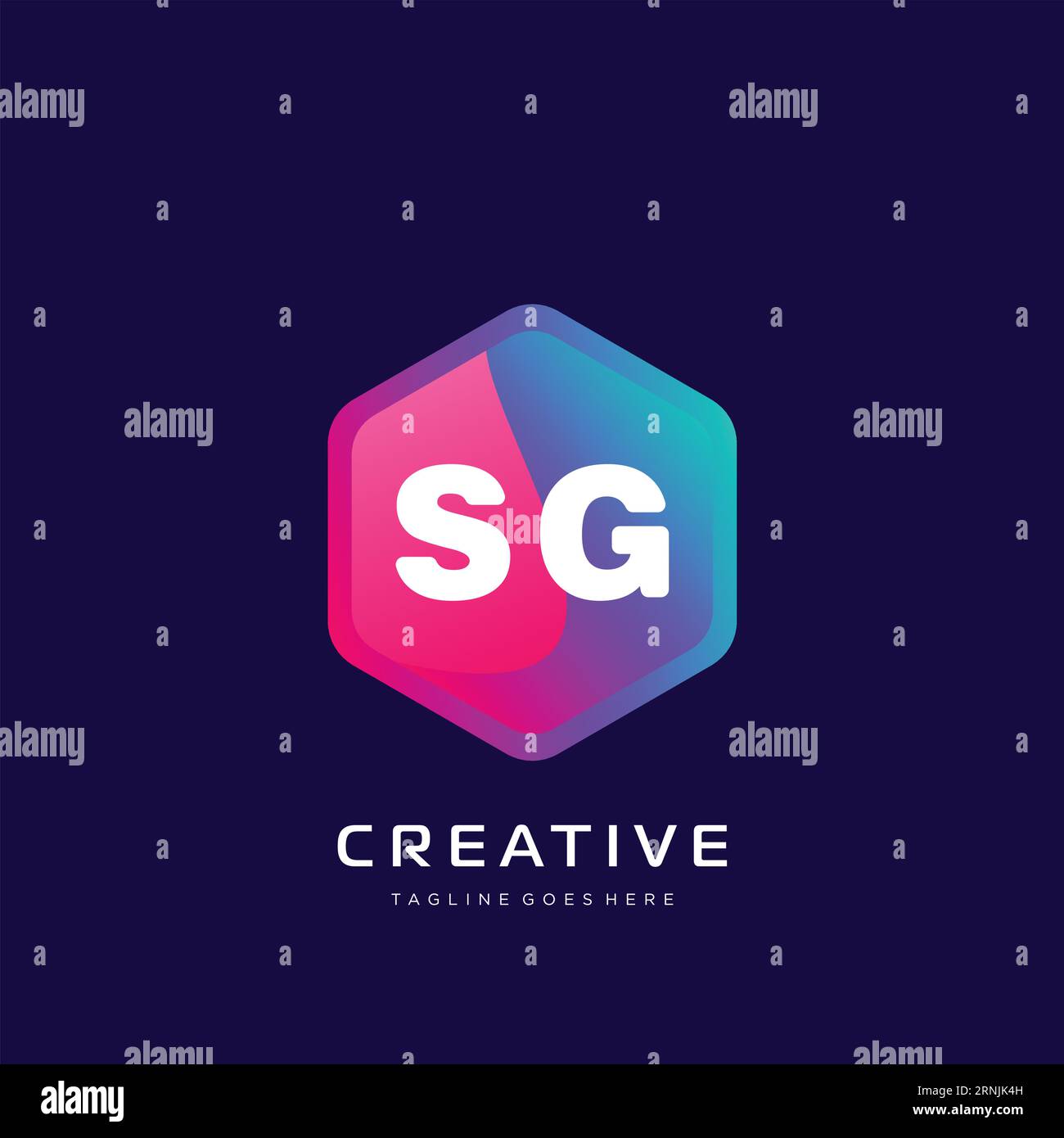 initial logo With Colorful template vector Stock Vector