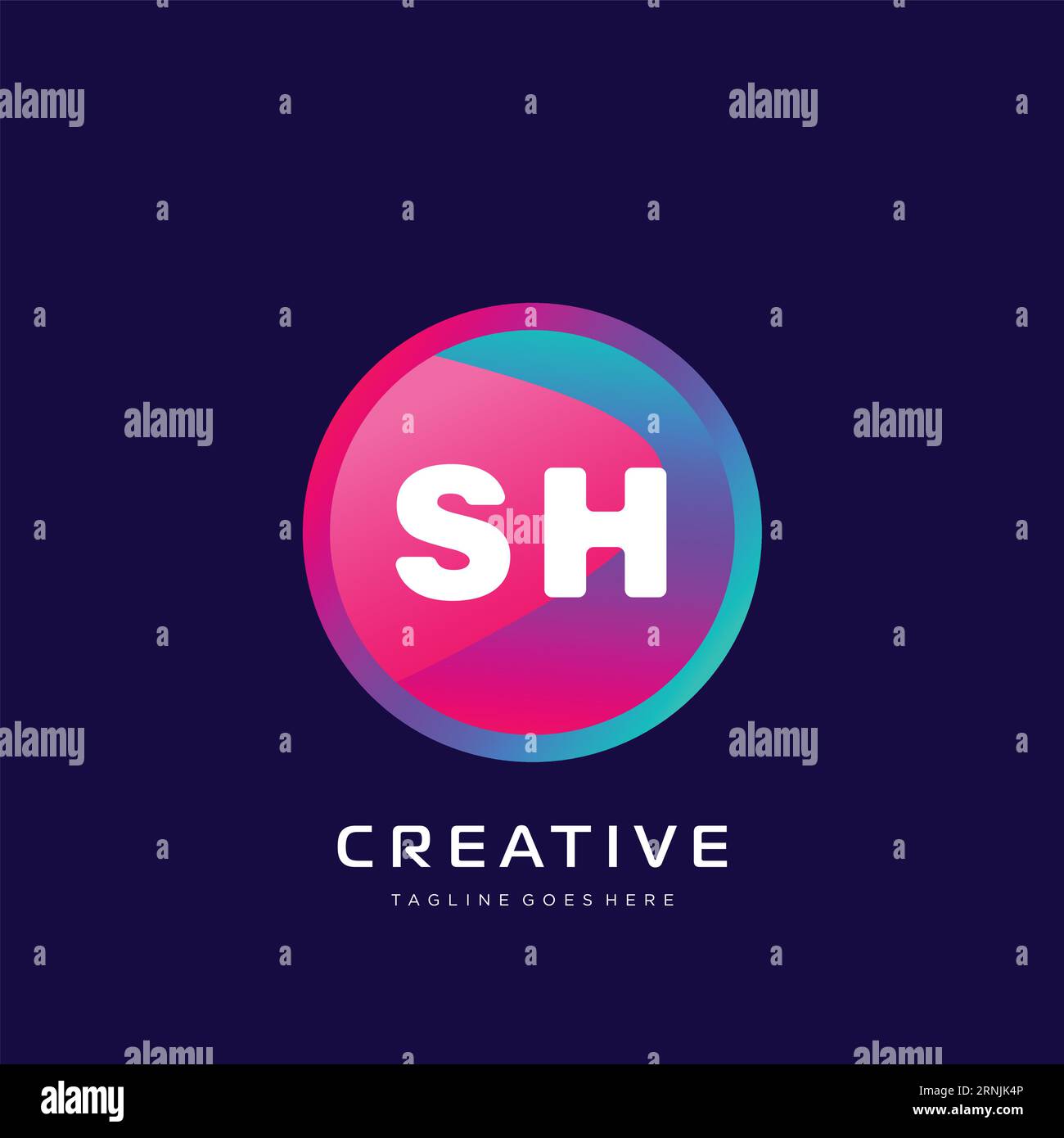 initial logo With Colorful template vector Stock Vector