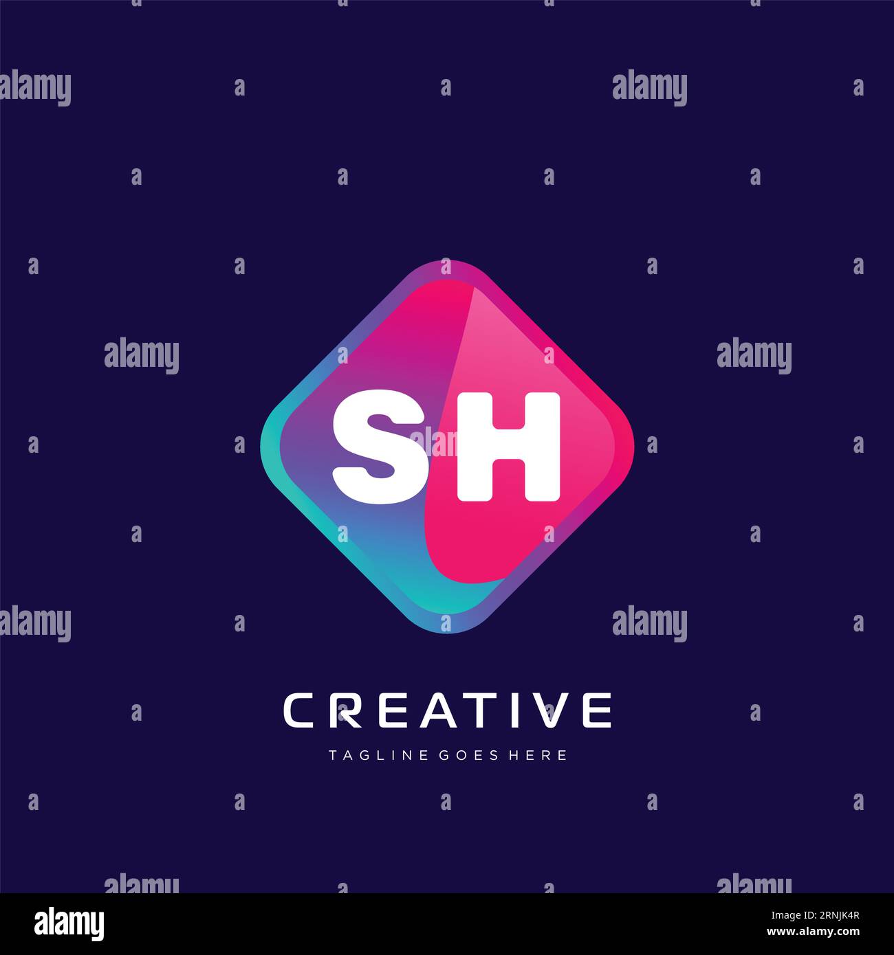 initial logo With Colorful template vector Stock Vector